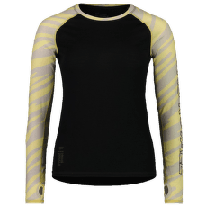 Tricou cu mânecă lungă Mons Royale Bella Merino Air-Con LS Women Limelight Camo / Black