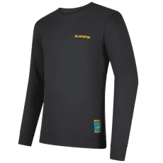 Tricou cu mânecă lungă La Sportiva CLIMBING ON THE MOON Sweatshirt Men Carbon/Giallo