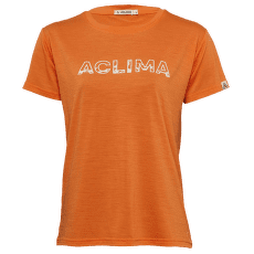 Tricou cu mânecă scurtă Aclima LightWool Tee Logo Women Orange Tiger