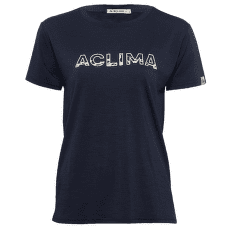 Tricou cu mânecă scurtă Aclima LightWool Tee Logo Women Navy Blazer