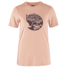 Tricou cu mânecă scurtă Fjällräven Abisko Wool Fox SS Women Chalk Rose-Port