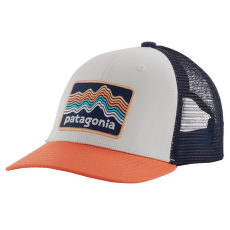 Capac Patagonia Trucker Hat Kid Ridge Rise Stripe: Coho Coral