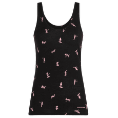 Maiou Icebreaker Merino 150 Siren Tank Snow Day women BLACK/ACID PINK/AOP