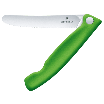Cuțit Victorinox Swiss Classic Foldable Paring knife, wavy Green