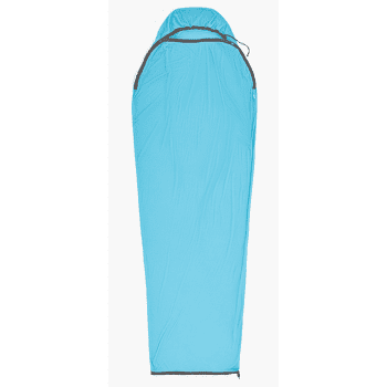 Inserție pentru sac de dormit Sea to Summit Breeze Sleeping Bag Liner - Mummy w/ Drawcord - Compact Blue Atoll