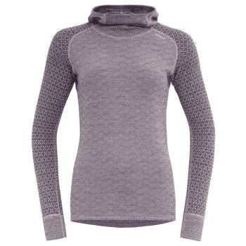 Tricou cu mânecă lungă Devold Kvitegga Merino 230 Hoodie Women 167A ORCHID
