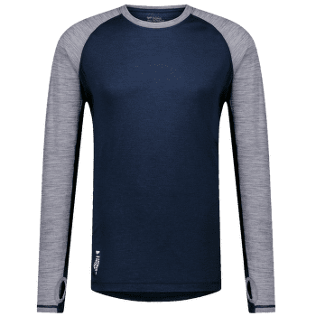 Tricou cu mânecă lungă Mons Royale Temple Merino Air-Con LS Men Grey Heather / Midnight