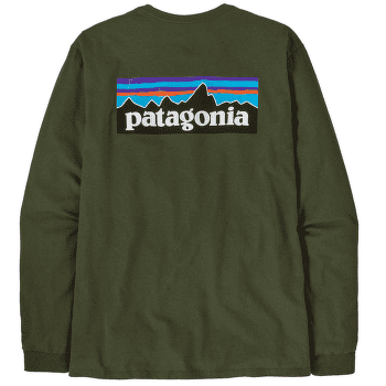 Tricou cu mânecă lungă Patagonia Long-Sleeved P-6 Logo Responsibili-Tee Men Torrey Pine Green