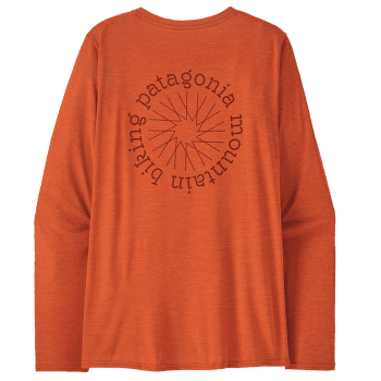 Tricou cu mânecă lungă Patagonia Cap Cool Daily Graphic Shirt Lands Long Sleeve Women Spoke Stencil: Redtail Rust X-Dye