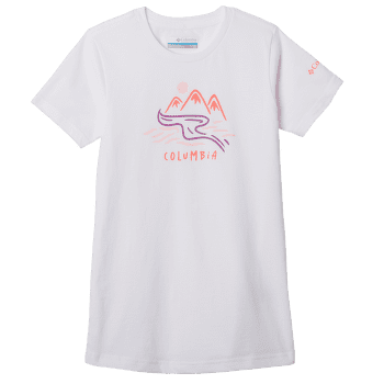 Tricou cu mânecă scurtă Columbia Mission Lake Short Sleeve Graphic Shirt Girls White, Weaving Waterscape 106