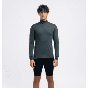 Tricou cu mânecă lungă Aclima WarmWool Mock Neck Shirt Men Green Gables