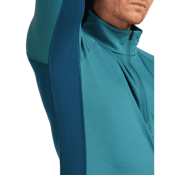 Tricou cu mânecă lungă Icebreaker Merino 200 ZoneKnit™ LS Half Zip Men ATLANTIS/TOPAZ/CB