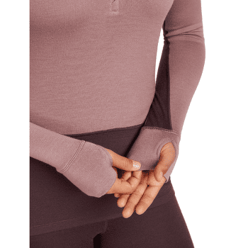 Tricou cu mânecă lungă Icebreaker Merino 260 ZoneKnit™ LS Half Zip Women JAVA/SUMMIT/CB