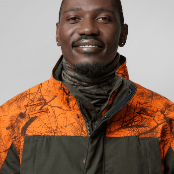 Bandă pentru gât Fjällräven Lappland Neck Gaiter Green Camo-Orange Multi Camo