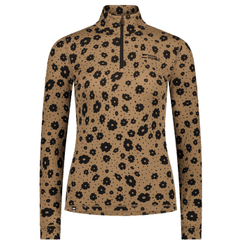 Tricou cu mânecă lungă Mons Royale Cascade Merino Flex 1/4 Zip Long Sleeve Women Aoraki Lily Toffee