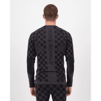 Tricou cu mânecă lungă Mons Royale Ascender Merino Seamless Long Sleeve Men Forged Iron / Black