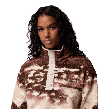 Hanorac Columbia Helvetia™ II Printed Cropped Half Snap Women Tobacco Sisters, Dark Stone 256