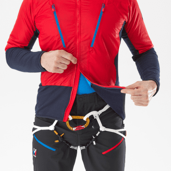 Jachetă Millet TRILOGY ICON HYBR CORE Jacket Men SAPHIR/ROUGE