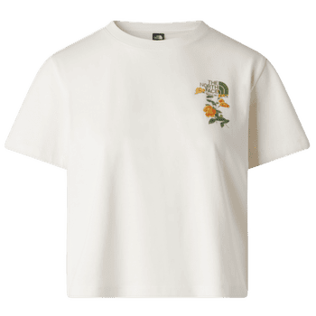 Tricou cu mânecă scurtă The North Face Flora Embro Regular Short Sleeve Tee-Graphic Women WHITE DUNE