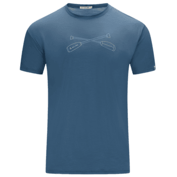 Tricou cu mânecă scurtă Aclima LightWool 140 Tee Oars Men Blue Fusion