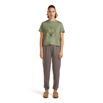 Tricou cu mânecă scurtă Icebreaker Merino 150 Tech Lite SS Crop Tee Seed Story Women PORCINI