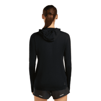 Tricou cu mânecă lungă Icebreaker MerinoFine 150 Ace LS Hoodie Women BLACK