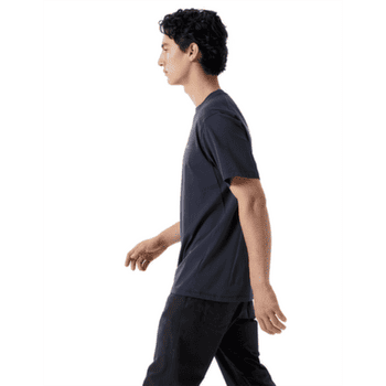 Tricou cu mânecă scurtă Arcteryx Kragg SL Cotton Blurred Bird SS Men White Light / Atmos