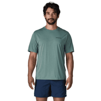 Tricou cu mânecă scurtă Patagonia Cap Cool Daily Shirt  - Boardshort Logo Men Blue Sage - Light Blue Sage X-Dye