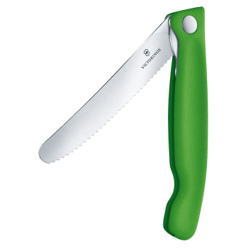 Cuțit Victorinox Swiss Classic Foldable Paring knife, wavy Green