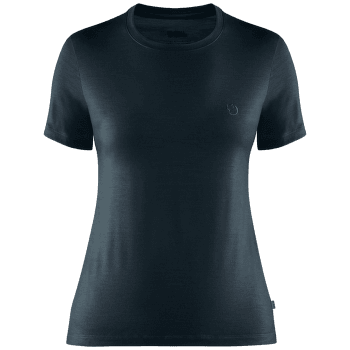 Tricou cu mânecă scurtă Fjällräven Abisko Wool SS Women Dark Navy