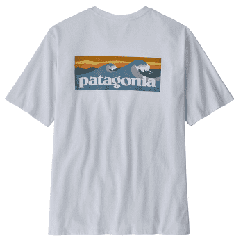Tricou cu mânecă scurtă Patagonia Boardshort Logo Pocket Responsibili Tee Men White