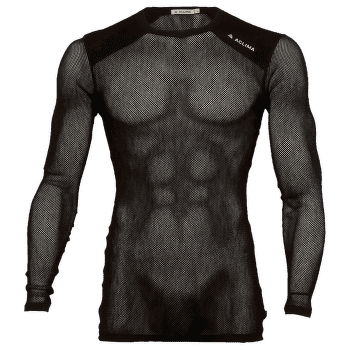 Tricou cu mânecă lungă Aclima WoolNet Light Crewneck Men Jet Black