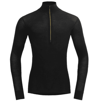 Tricou cu mânecă lungă Devold Wool Mesh 190 Zip Neck Men 960A CAVIAR