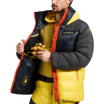 Jachetă La Sportiva OLYMPUS TECH DOWN PARKA Black/Yellow_999100