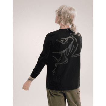 Tricou cu mânecă lungă Arcteryx Kragg Cotton Bird Crew LS Women Black / White