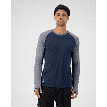 Tricou cu mânecă lungă Mons Royale Temple Merino Air-Con LS Men Grey Heather / Midnight