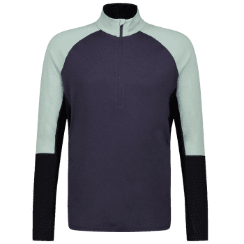 Tricou cu mânecă lungă Mons Royale Olympus Merino Half Zip Men Dew / 9 Iron / Black