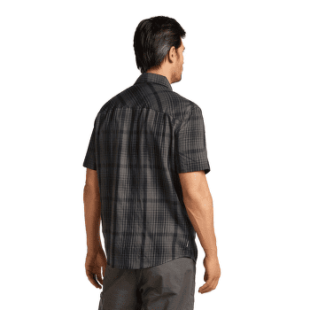 Cămașă cu mânecă scurtă Icebreaker Merino 125 Cool-Lite™ Steveston SS Shirt Plaid Men OBSIDIAN/BLACK/P