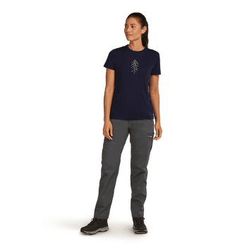 Tricou cu mânecă scurtă Icebreaker Merino 150 Tech Lite SS Tee Lancewood Women Midnight Navy
