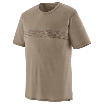 Tricou cu mânecă scurtă Patagonia Capilene® Cool Merino Graphic Shirt Men Strata Stripe: Seabird Grey
