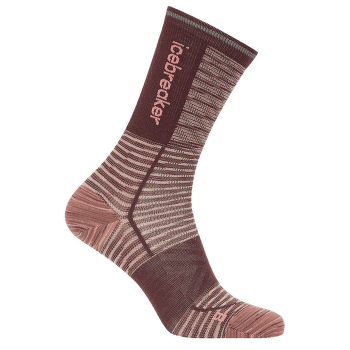 Șosete Icebreaker Merino Blend Run+ Ultralight Crew Women SUMMIT FD/JAVA/ACID PINK