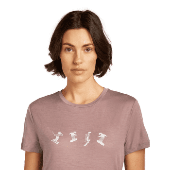 Tricou cu mânecă scurtă Icebreaker Merino 150 Tech Lite SS Tee Snow Day Women TOPAZ
