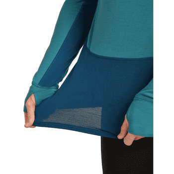 Tricou cu mânecă lungă Icebreaker Merino 200 ZoneKnit™ LS Half Zip Men ATLANTIS/TOPAZ/CB