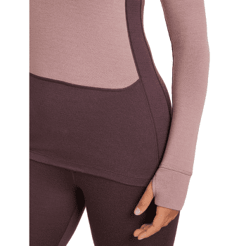 Tricou cu mânecă lungă Icebreaker Merino 260 ZoneKnit™ LS Half Zip Women JAVA/SUMMIT/CB