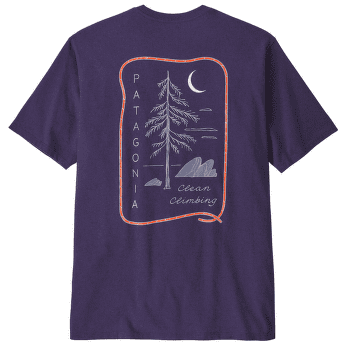 Tricou cu mânecă scurtă Patagonia Clean Climb Roots Responsibili-Tee Men Plummet Purple