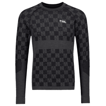 Tricou cu mânecă lungă Mons Royale Ascender Merino Seamless Long Sleeve Men Forged Iron / Black