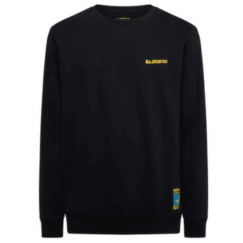 Tricou cu mânecă lungă La Sportiva CLIMBING ON THE MOON Sweatshirt Men Nero/Giallo