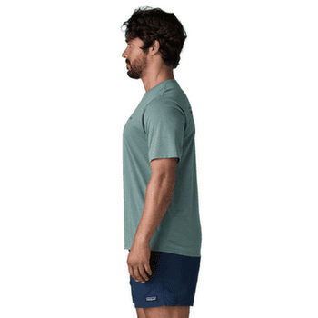 Tricou cu mânecă scurtă Patagonia Cap Cool Daily Shirt  - Boardshort Logo Men Blue Sage - Light Blue Sage X-Dye