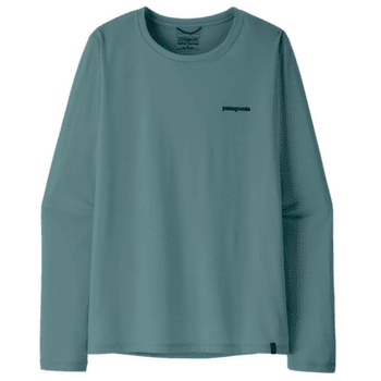 Tricou cu mânecă lungă Patagonia Long-Sleeved Cap Cool Daily Shirt  - Boardshort Logo Women Blue Sage - Light Blue Sage X-Dye