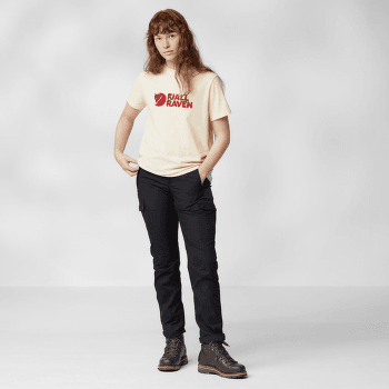 Tricou cu mânecă scurtă Fjällräven Fjällräven Logo Tee Women Chalk White